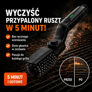 GrillBrush Pro 360° -  Elektryczna szczotka do czyszczenia grilla